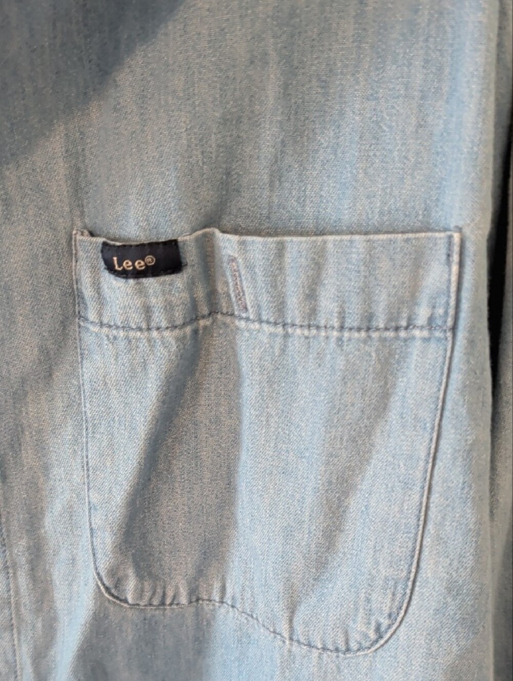 Lee Light Blue Denim Button-Up Shirt - Picture 3 of 4